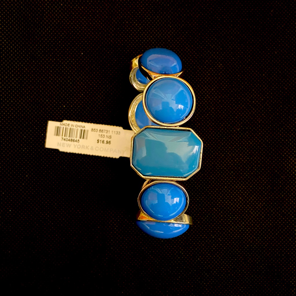 Never Worn New York Company Blue Stretchy Bracelet 10$